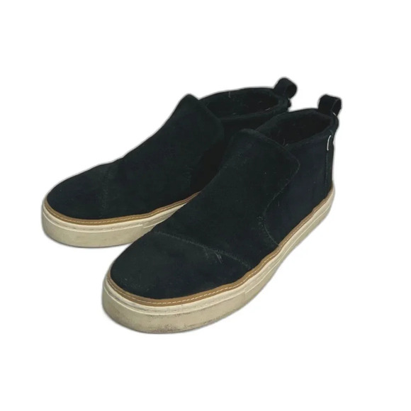 TOMS Paxton Bootie Black Slip On Ankle‎ Pull Tab Fashion Sneaker Women's Size 11 - Picture 1 of 9